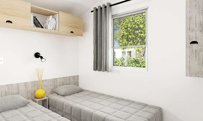 Location  GRAND CONFORT : Mobile-home, 4/6 personnes, 2 chambres, Terrasse couverte au camping Le Suroit - 3