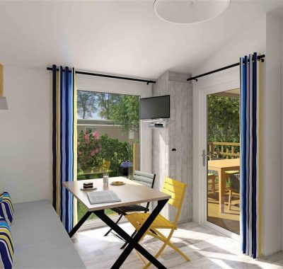 Location  GRAND CONFORT : Mobile-home, 4 persons, 2 bedrooms, covered terrace au camping Le Suroit - 1