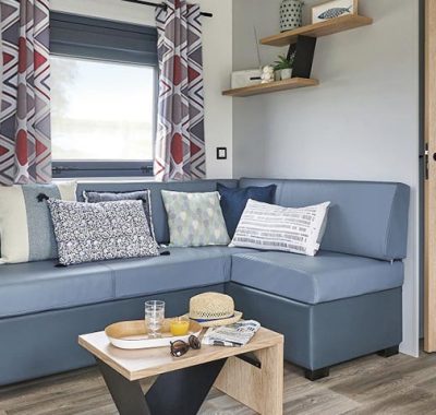Location  PREMIUM : Mobil home TV, 5 personnes, 2 chambres (2 salles de bain), – de 3 ans , Terrasse couverte au camping Le Suroit - 5