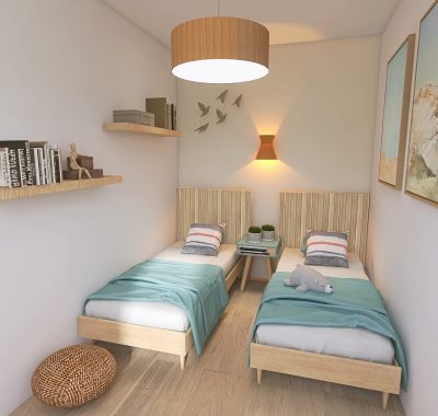 Location  La Villa Rhéa avec jacuzzi privatif : 4 chambres, 70m2, 2 salles de bains au camping Le Suroit - 3