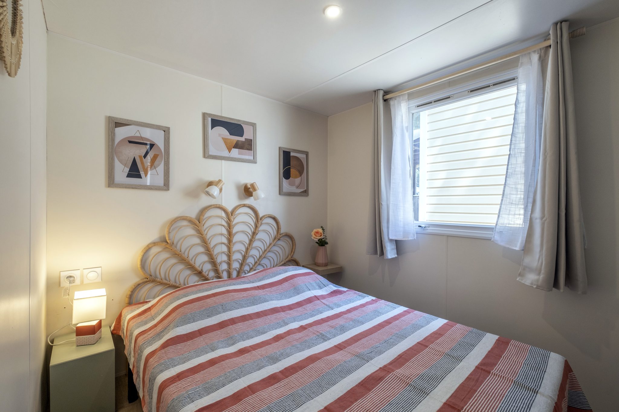 Location  RHETAISE : Cabane rhétaise 6 personnes, 3 chambres au camping Le Suroit - 6